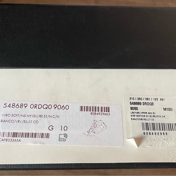 GUCCI-AUTHENTIC (NWT/Box) Mens Web Accent Leather Sneakers - Picture 13 of 15